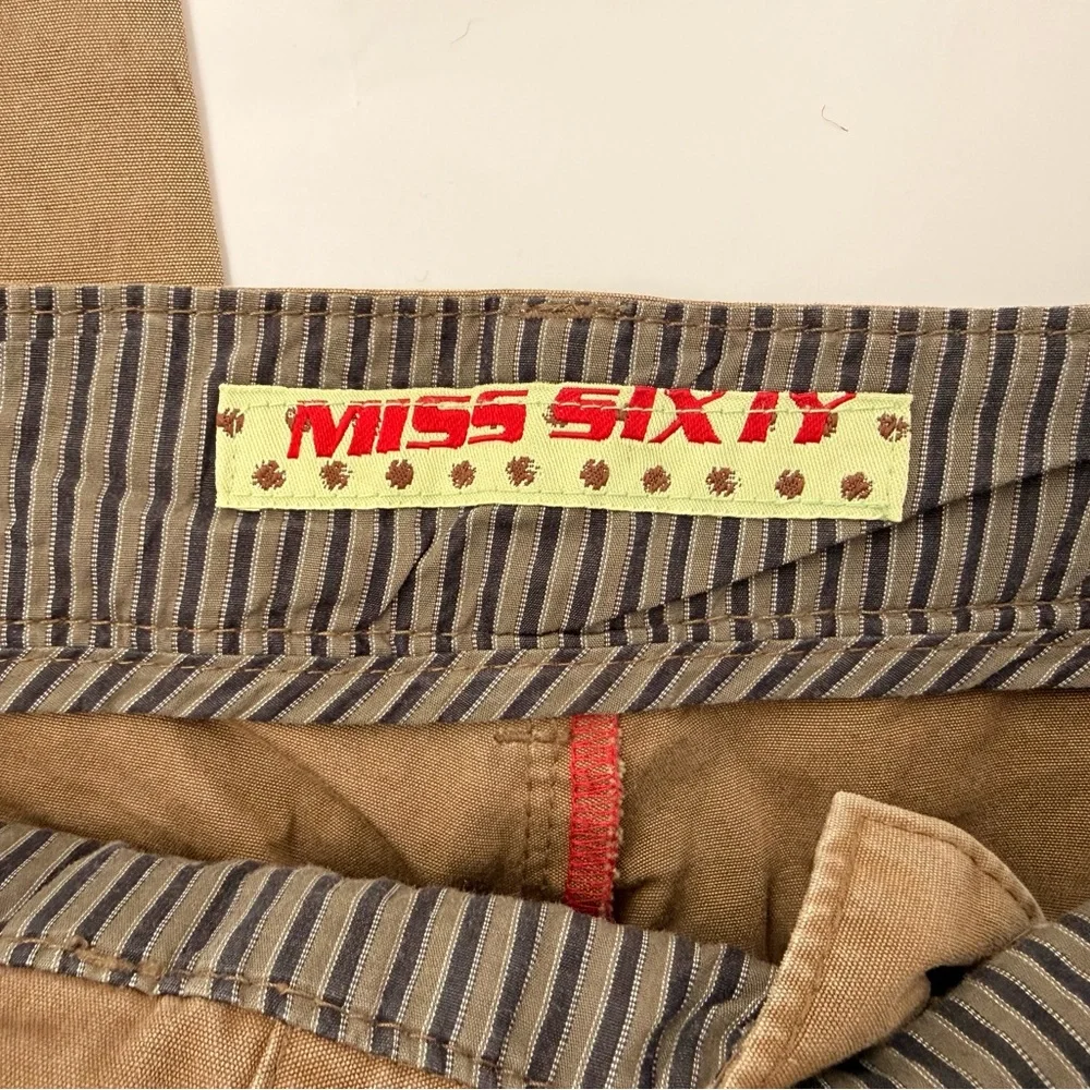 Miss Sixty Brown Cotton Halter Overall Jumpsuit Women's size 30 - Picture 12 of 14